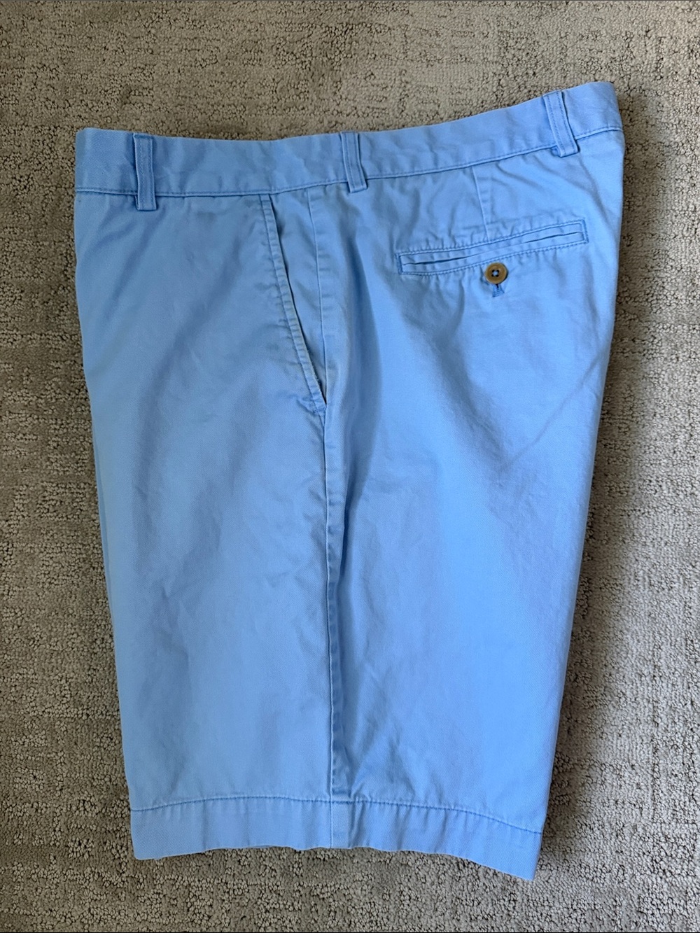 Roundtree & Yorke Light Blue Men's Flat Front Chino Shorts